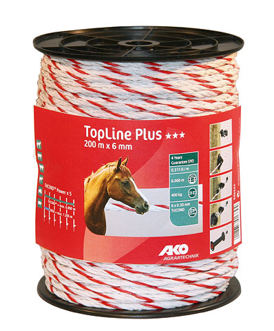 AKO TopLine PLUS Weidezaunseil, ø 6 mm, 200 m