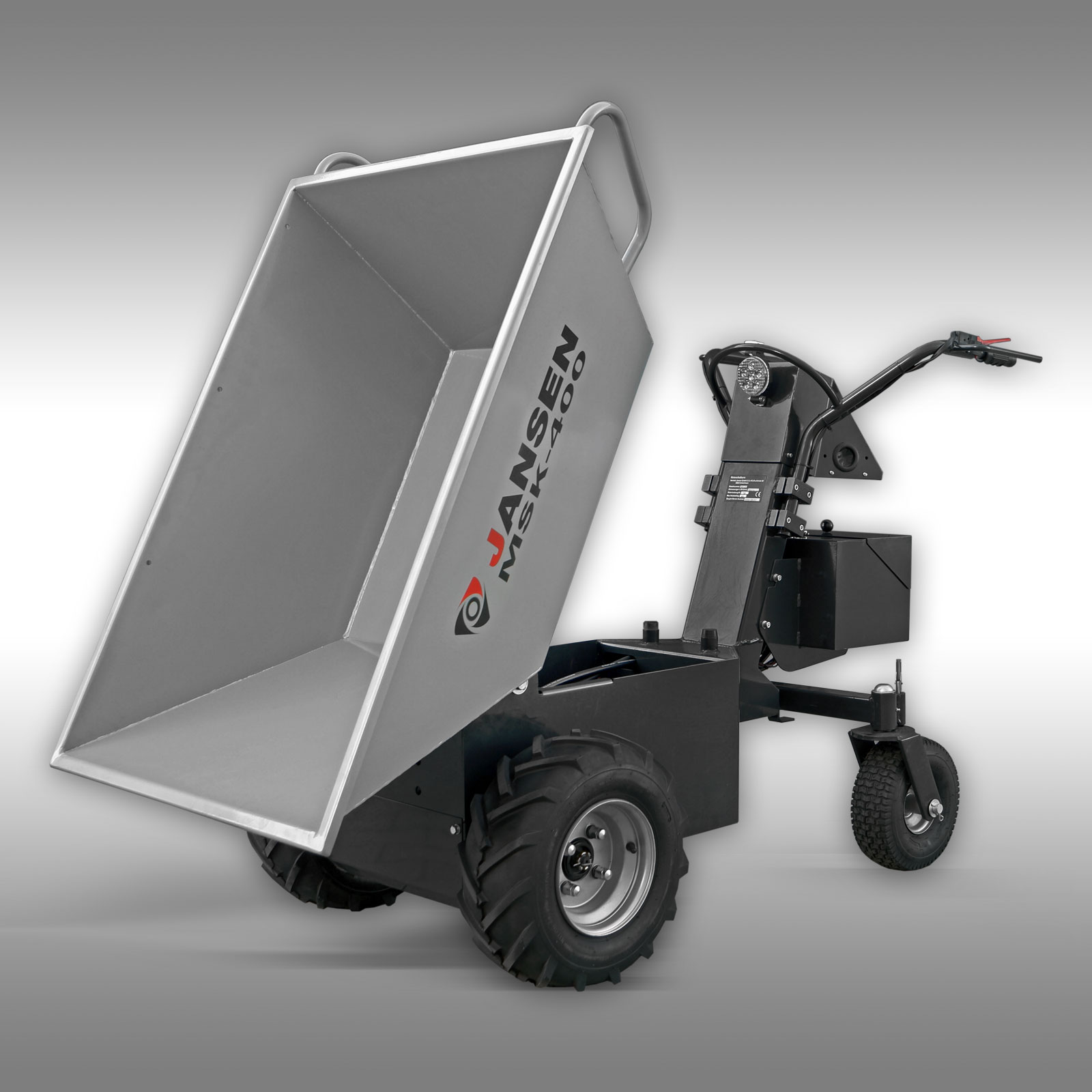 Motorschubkarre Jansen MSK-400 mit 750W Elektromotor, Minidumper