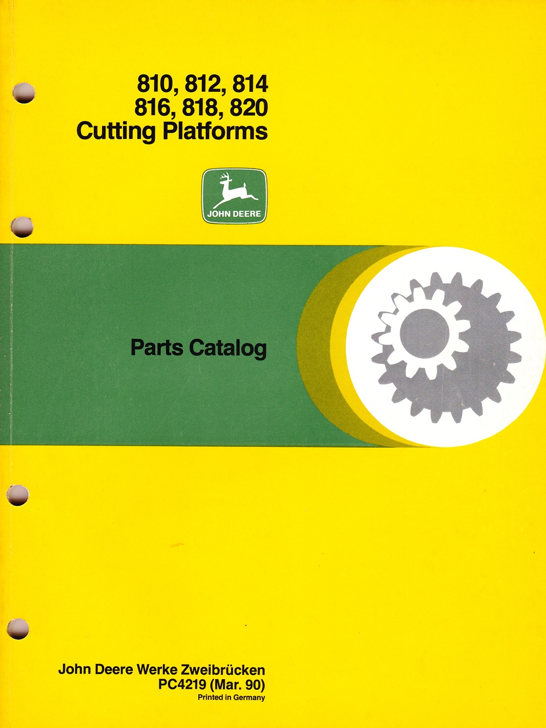 Ersatzteilkatalog John Deere, Cutting Platforms 810, 812, 814, 816, 818, 820