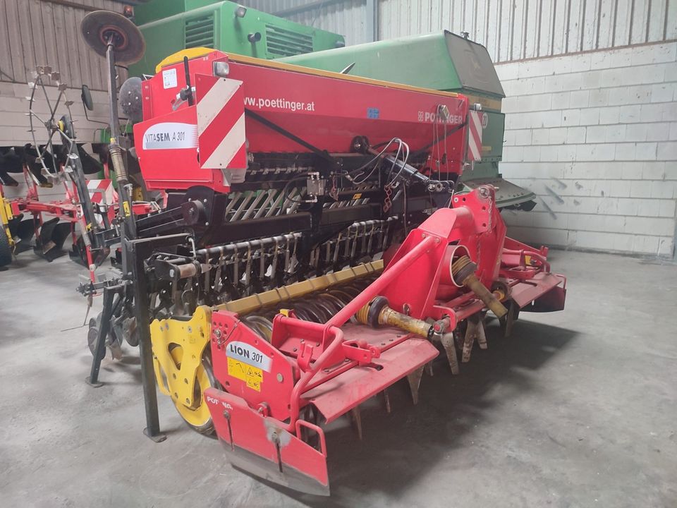 Pöttinger Drillkombination Vitasem 301 mit Lion 301 Kreiselegge 