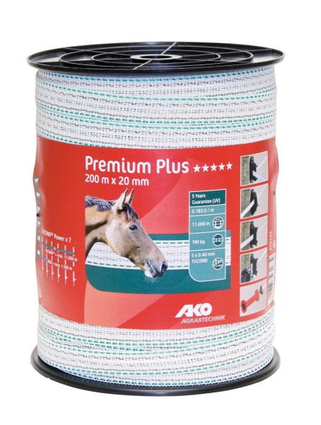 AKO Premium Plus Weidezaunband 200m x 40mm