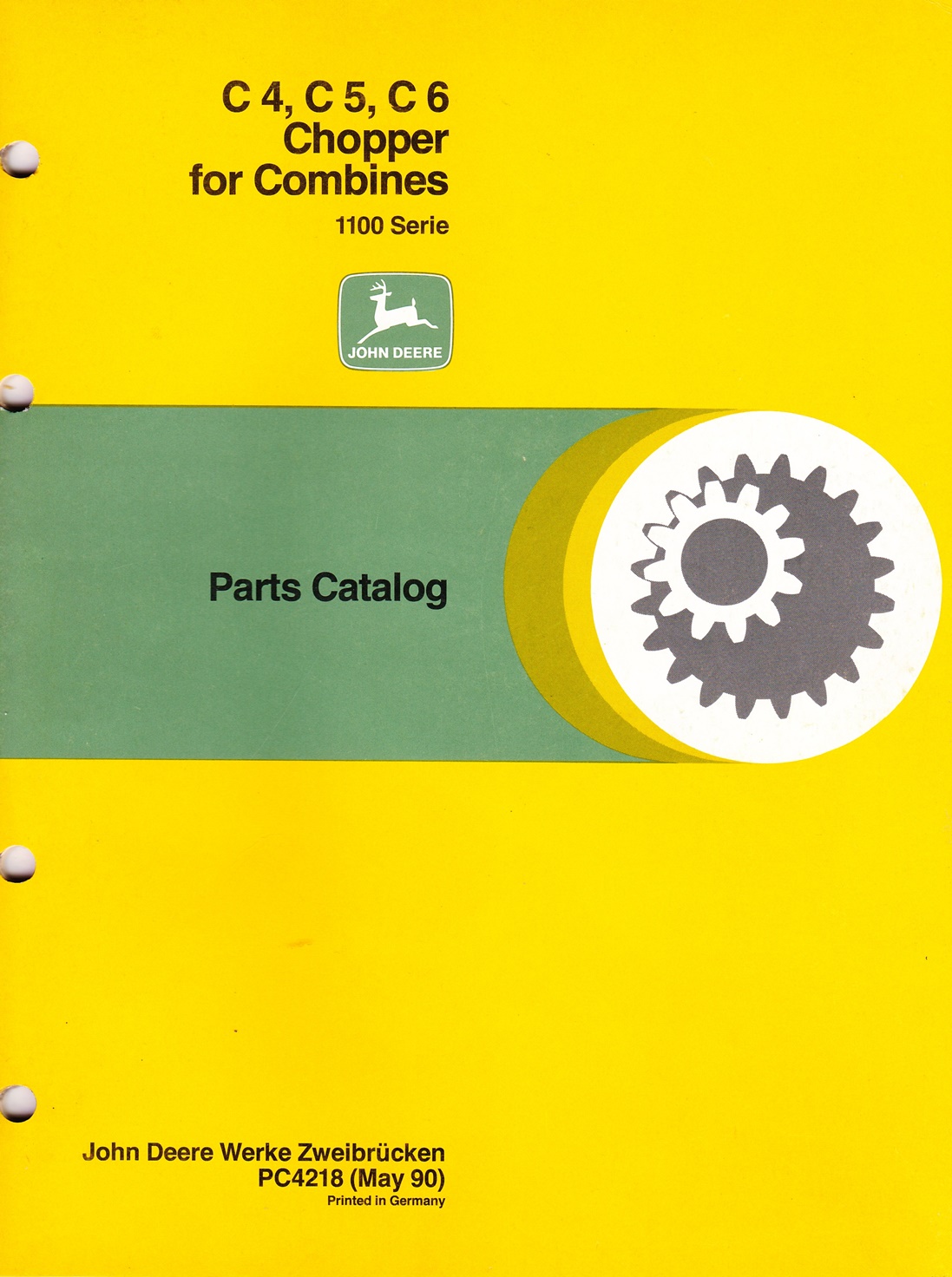 Ersatzteilkatalog  John Deere  Stroh Häcksler Messer Satz für Mähdrescher der 1100 Serie